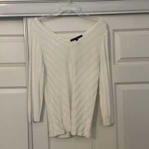 White House Black Market white sweater